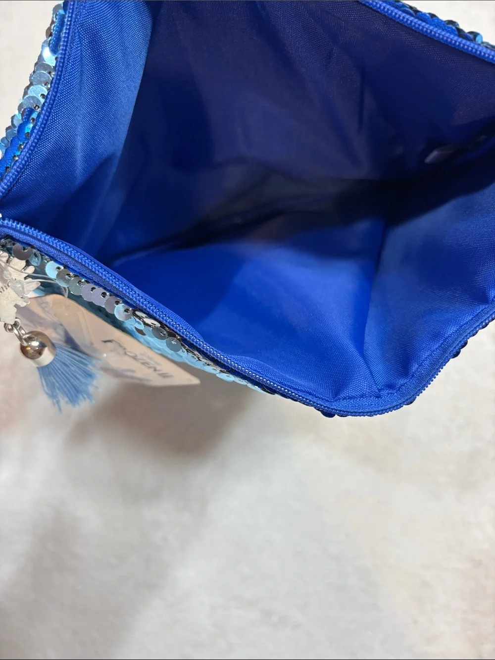 Disney Frozen II Reversible Sequin Pouch in Blue and Silver